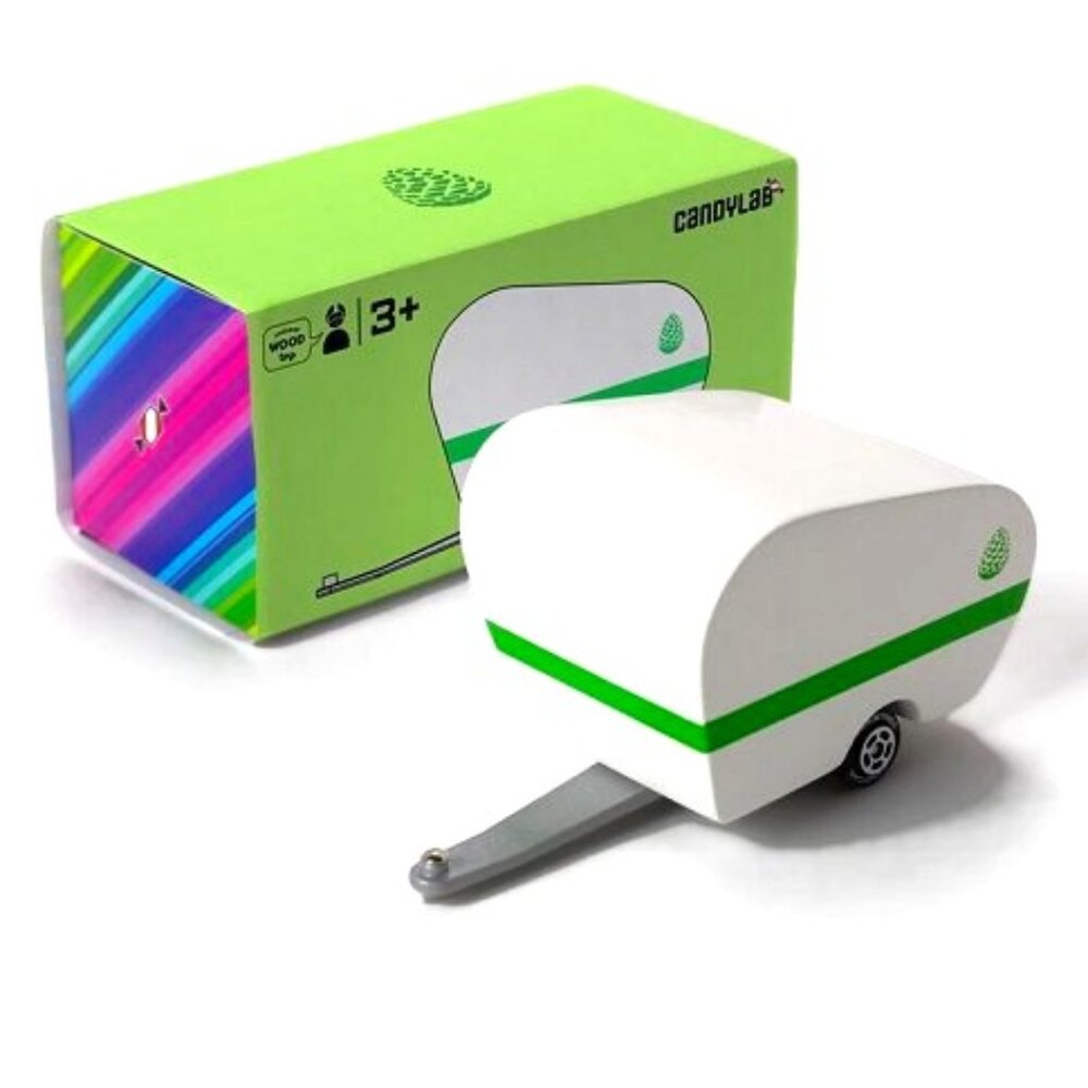 NWT Candylab Small Wood Camper Trailer Pinecone